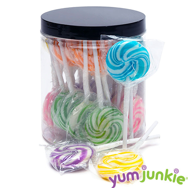Assorted Colors Swirl Lollipops – YumJunkie