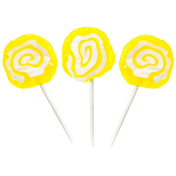 Yellow Spiral Lollipops