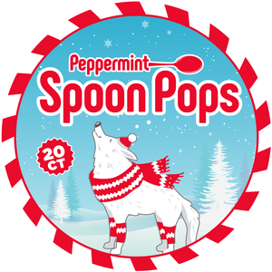 Peppermint Hard Candy Spoons: 20-Piece Jar