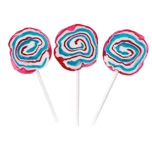 Red, White, & Blue Spiral Lollipops
