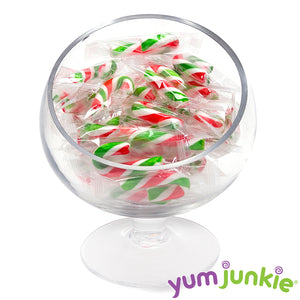 Mini Candy Canes - Red, Green, and White: 100-Piece Tub