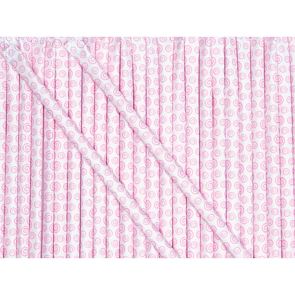 Straws Magenta Candy Striped