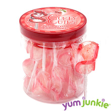 CurlyCutes Petite Crystal Ribbon Pops - Red Cherry: 20-Piece Jar