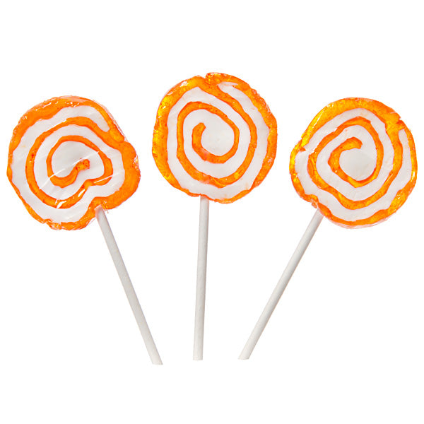 Orange Spiral Lollipops