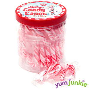 Mini Candy Canes - Red and White: 45-Piece Jar