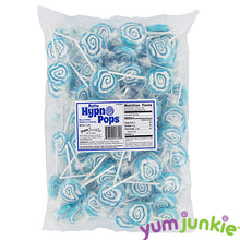 Blue Spiral Lollipops