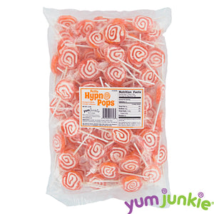 Orange Spiral Lollipops
