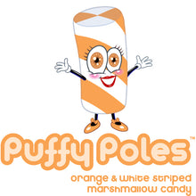 Orange Puffy Poles Marshmallow Candy