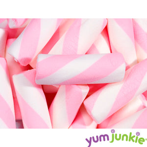 Pink Puffy Poles Marshmallow Candy