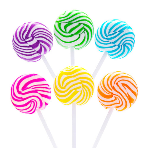Assorted Colors Swirl Lollipops