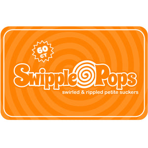 Orange Swirl Lollipops with Clear Plastic Sticks