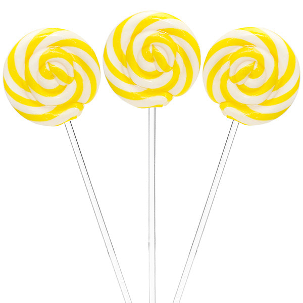 Yellow Swirl Lollipops