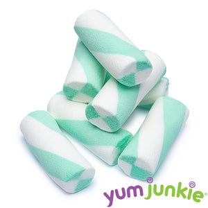 Teal Puffy Poles Marshmallow Candy