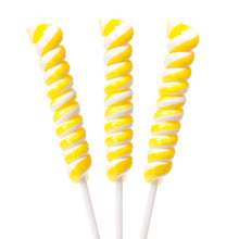 Yellow Twist Lollipops